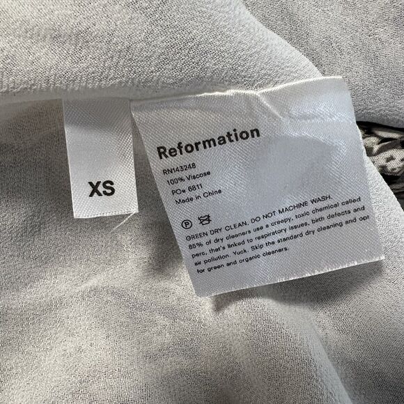 NEW Reformation Sz XS Carina Snake Print Wrap Midi Dress - Picture 8 of 9